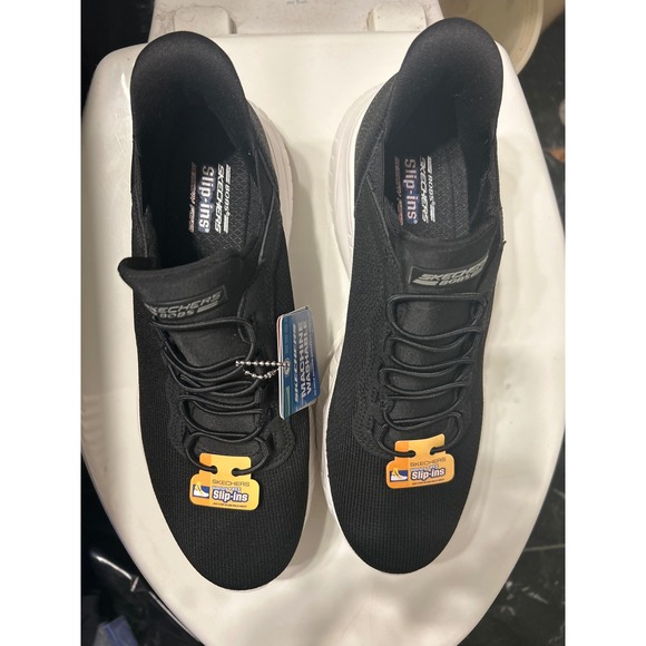 Skechers BOBS Sport Squishmates Slip Ins Women's Black Knit Sneakers Shoes. Sz10 - Picture 2 of 7